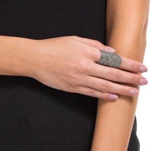 Hector Albertazzi vintage silver crystal ring